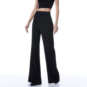 Alice + Olivia Dylan black pants size US 6 wide-leg trousers - suit pants tailor